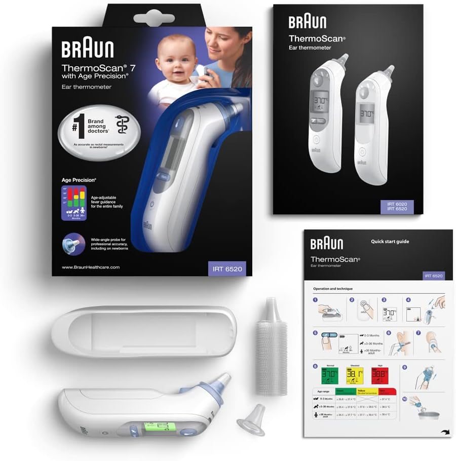 Nhiệt kế diện tử đo tai Braun ThermoScan 7 | IRT6520