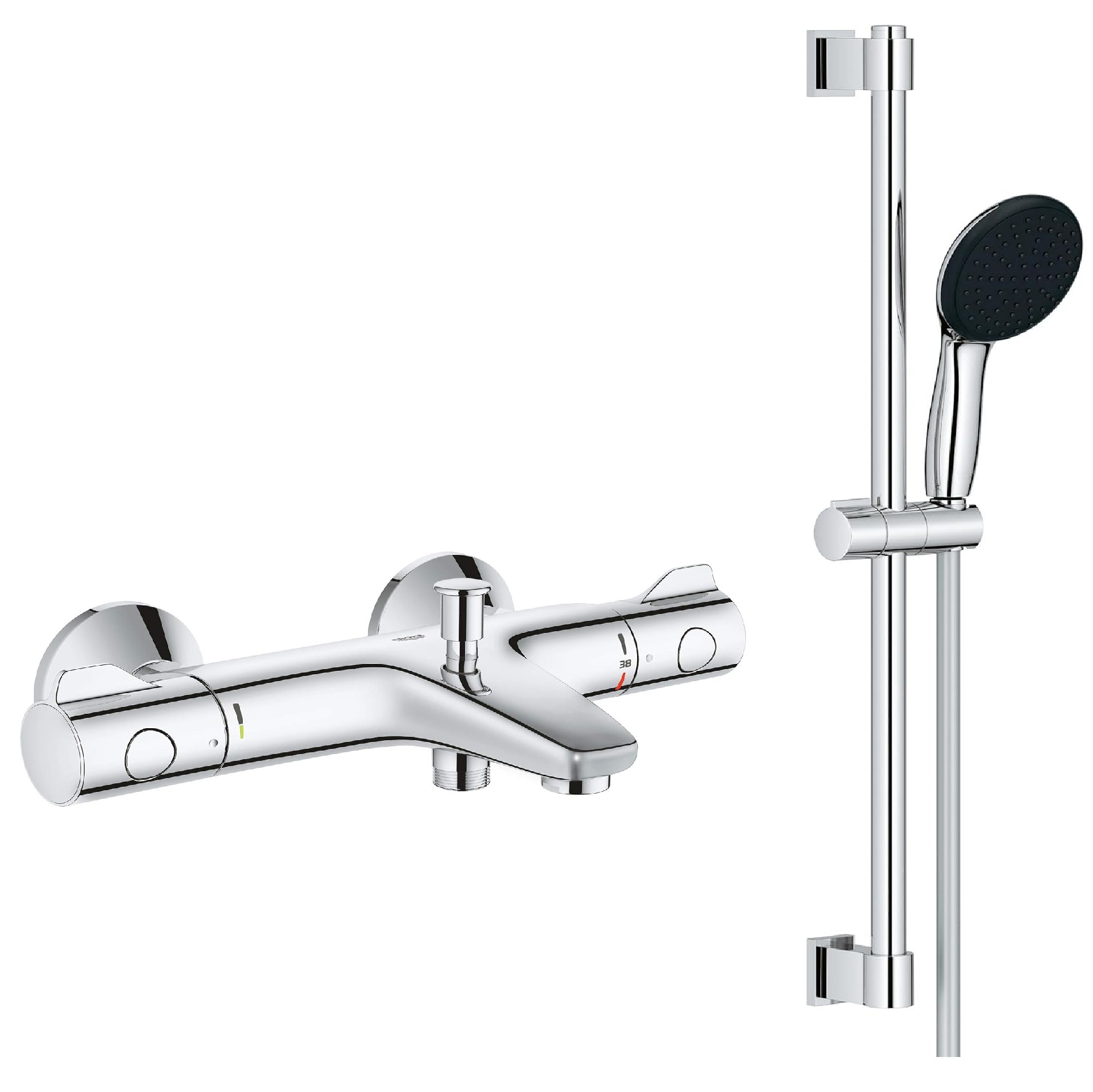 Bộ sen chỉnh nhiệt độ Grohe Grohtherm 800 | 34567000+27942001