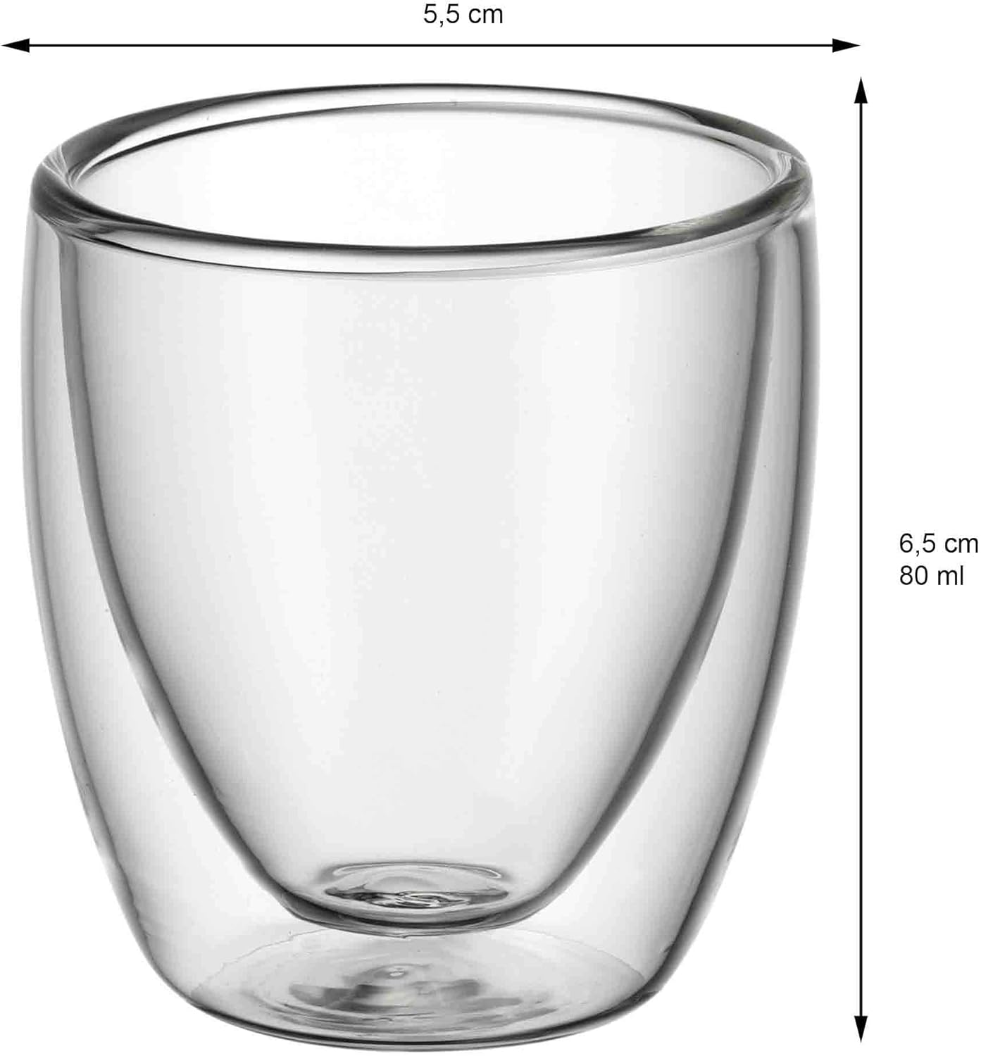 Bộ cốc thủy tinh cách nhiệt WMF KULT 80ml | 6 cốc