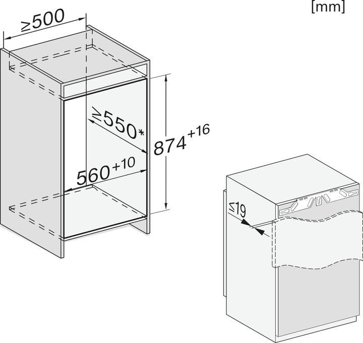 Tủ đông âm tủ mini Miele | FNS 7140 C
