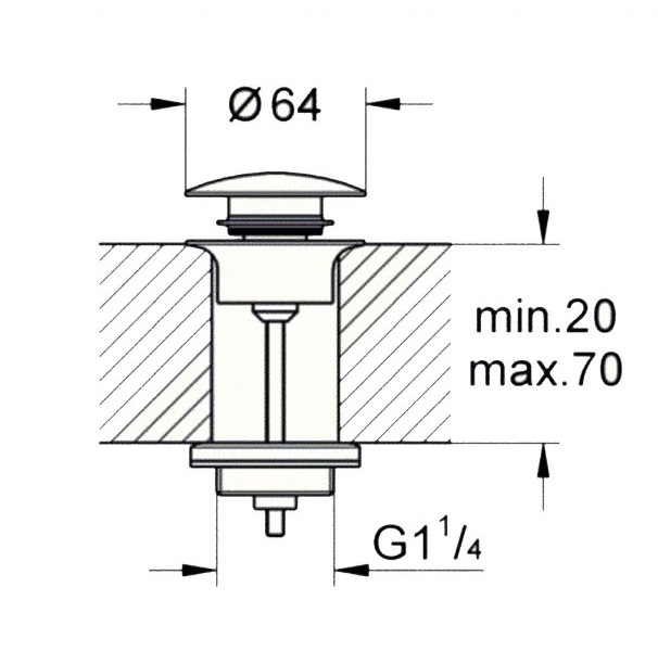 Rốn xả chậu lavabo Grohe | 65807000