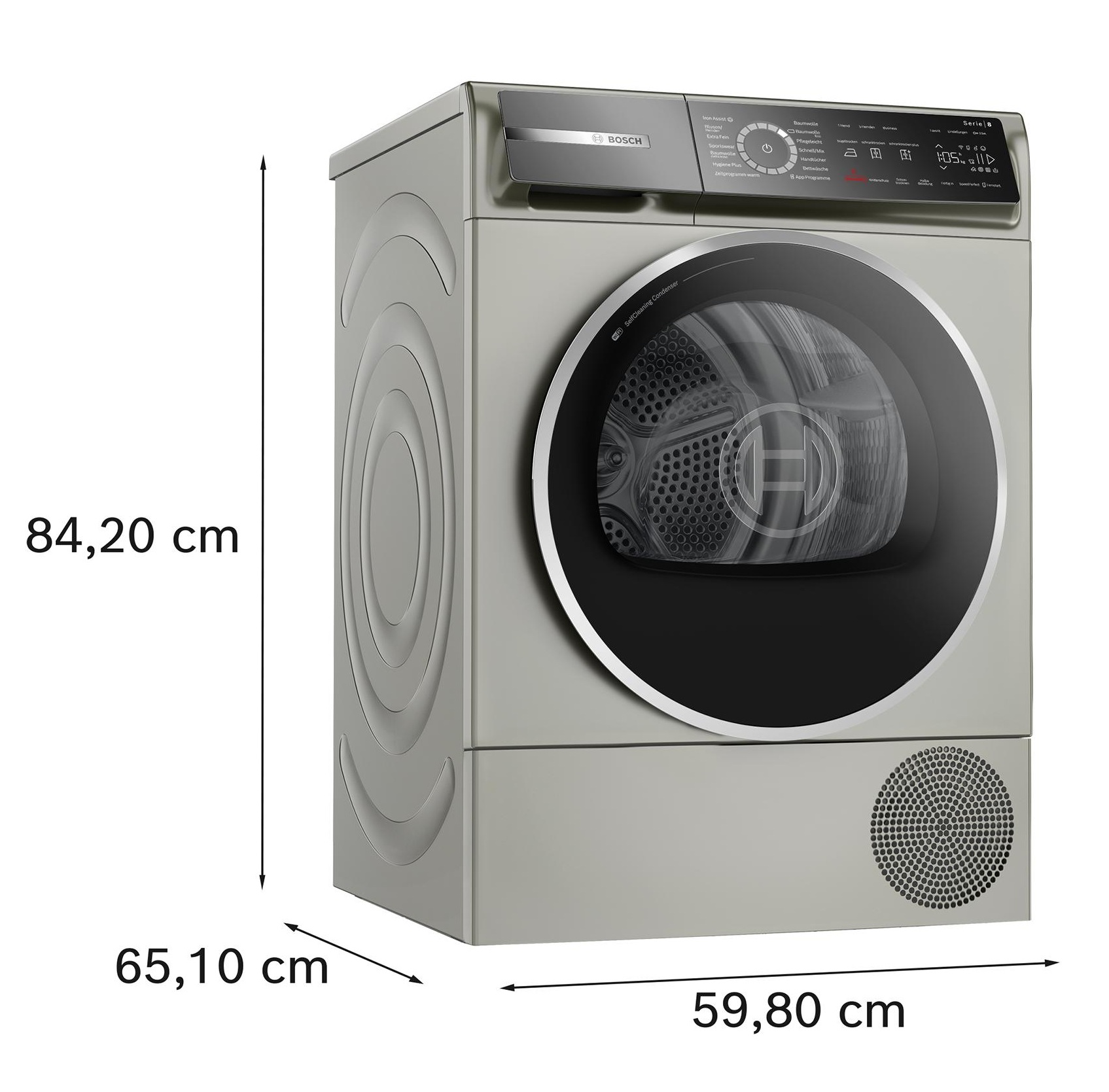 Máy sấy bơm nhiệt Bosch 9kg Series 8 | WQB246CX0
