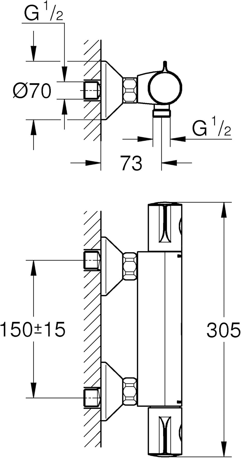 Củ sen Grohe Grohtherm 800 | 34558000