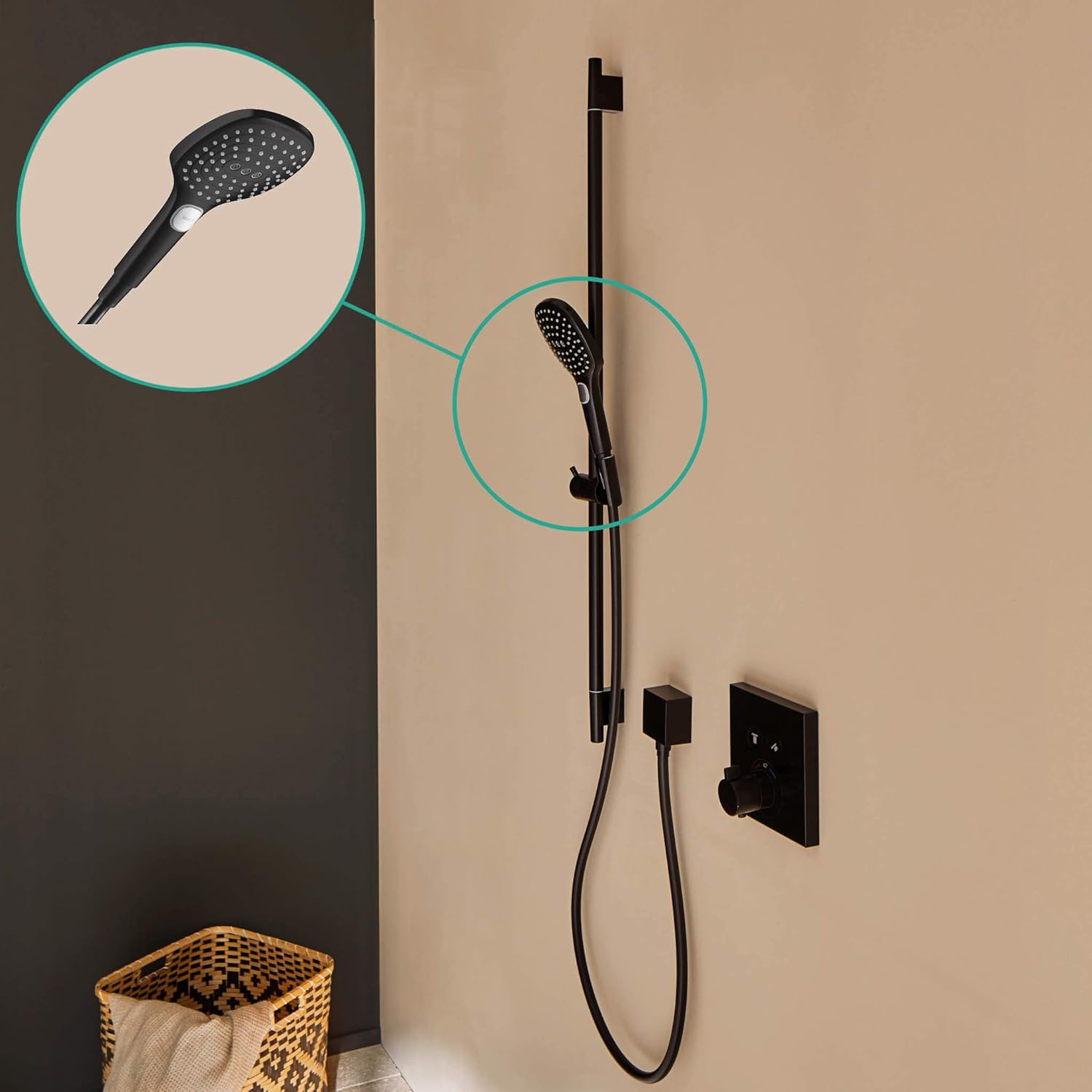 Dây sen tắm Hansgrohe màu đen | 28276670