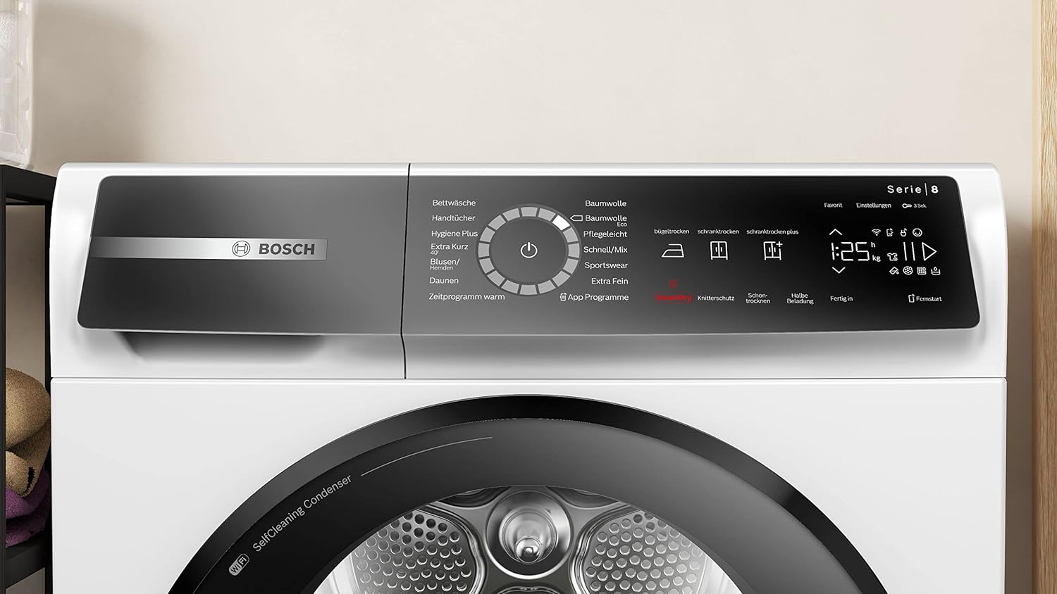 Máy sấy bơm nhiệt Bosch Series 8 9kg | WQB245B40