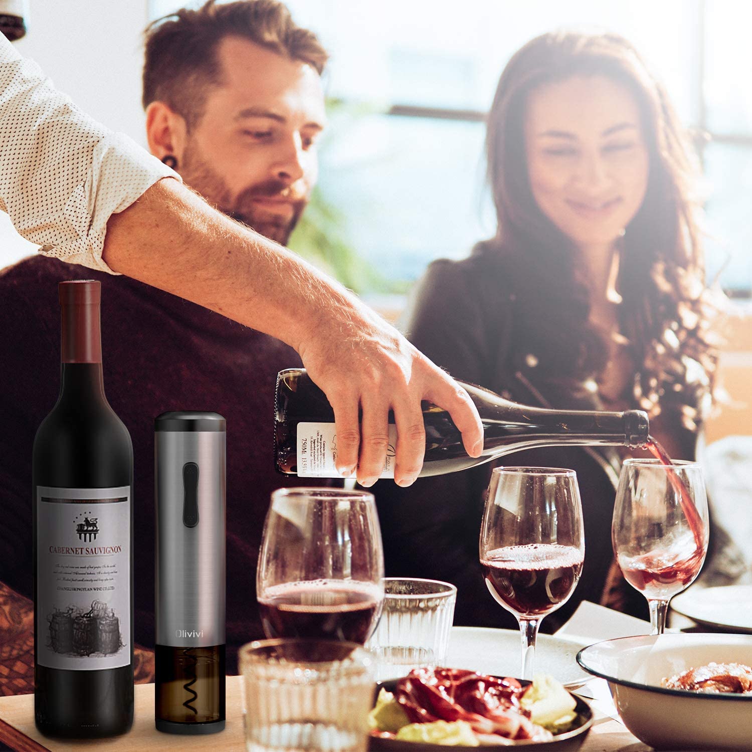 Mở rượu vang điện Olivivi Crokscrew