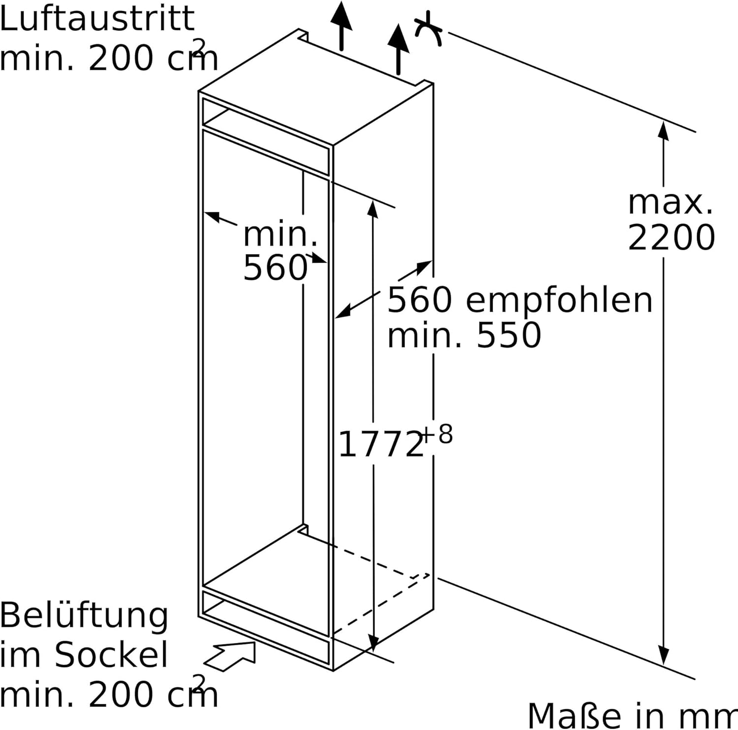 Tủ đông âm tủ Bosch 212L Series 6 | GIN81ACE0