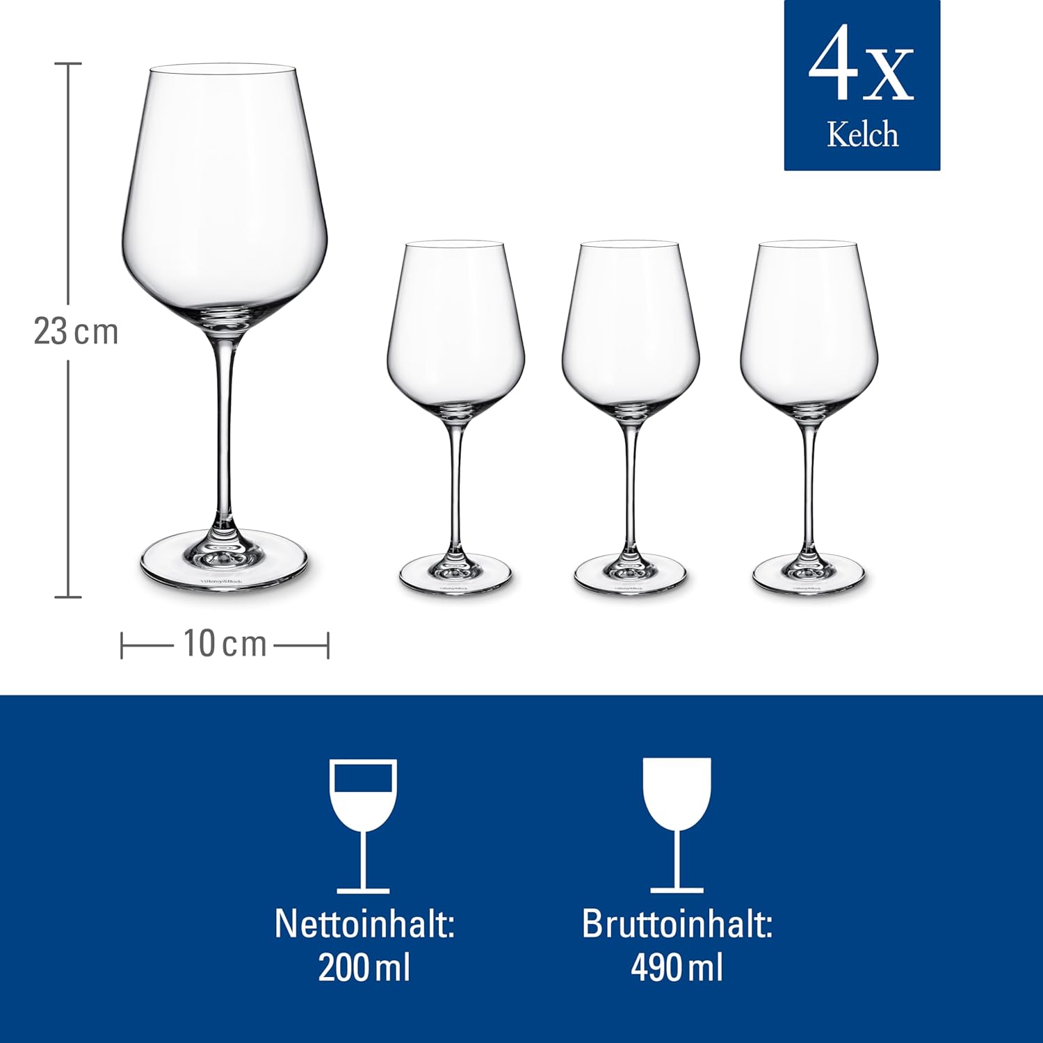 Bộ 4 ly rượu vang Villeroy & Boch La Divina | 11-3667-8110