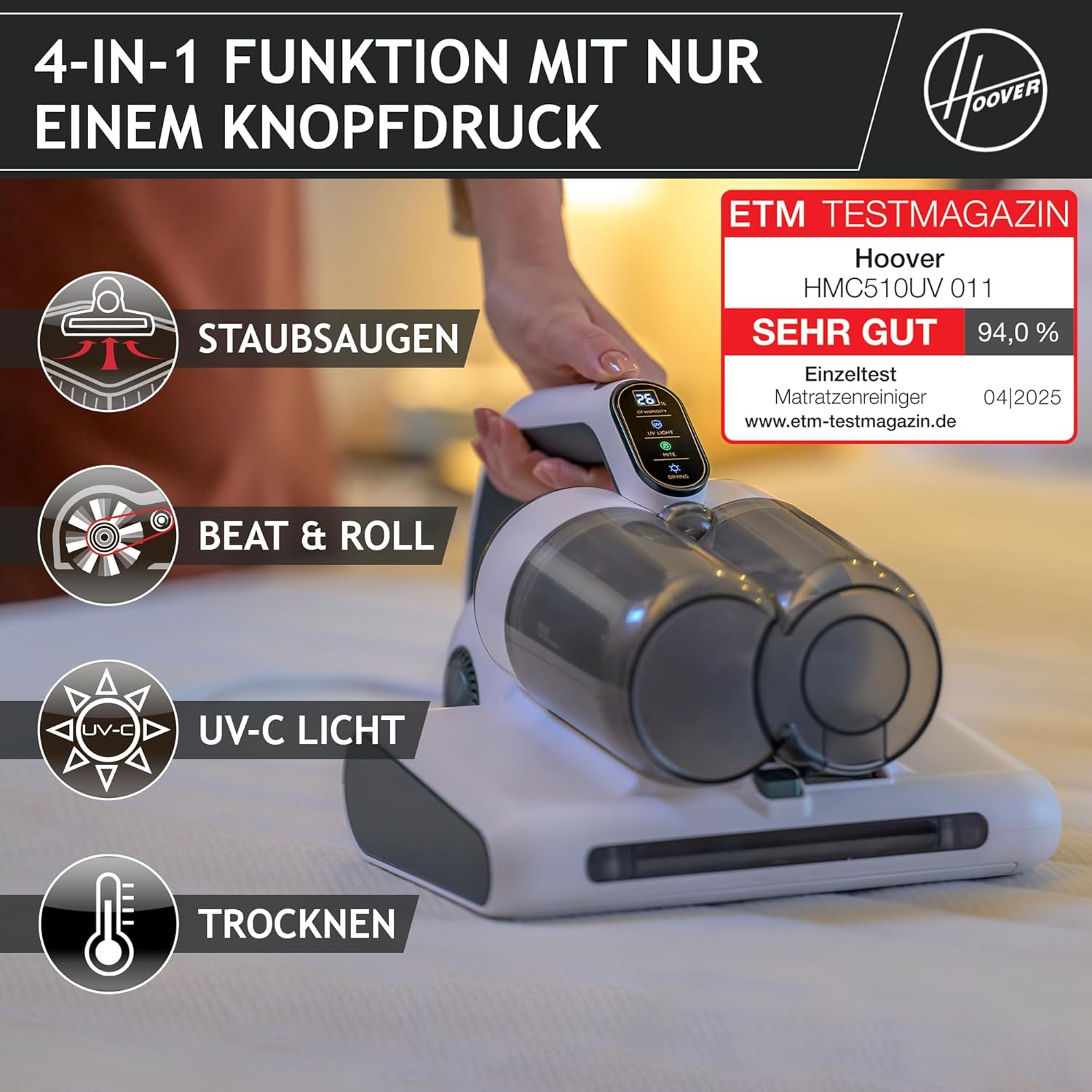 Máy hút bụi, làm sạch đệm Hoover | HMC510UV