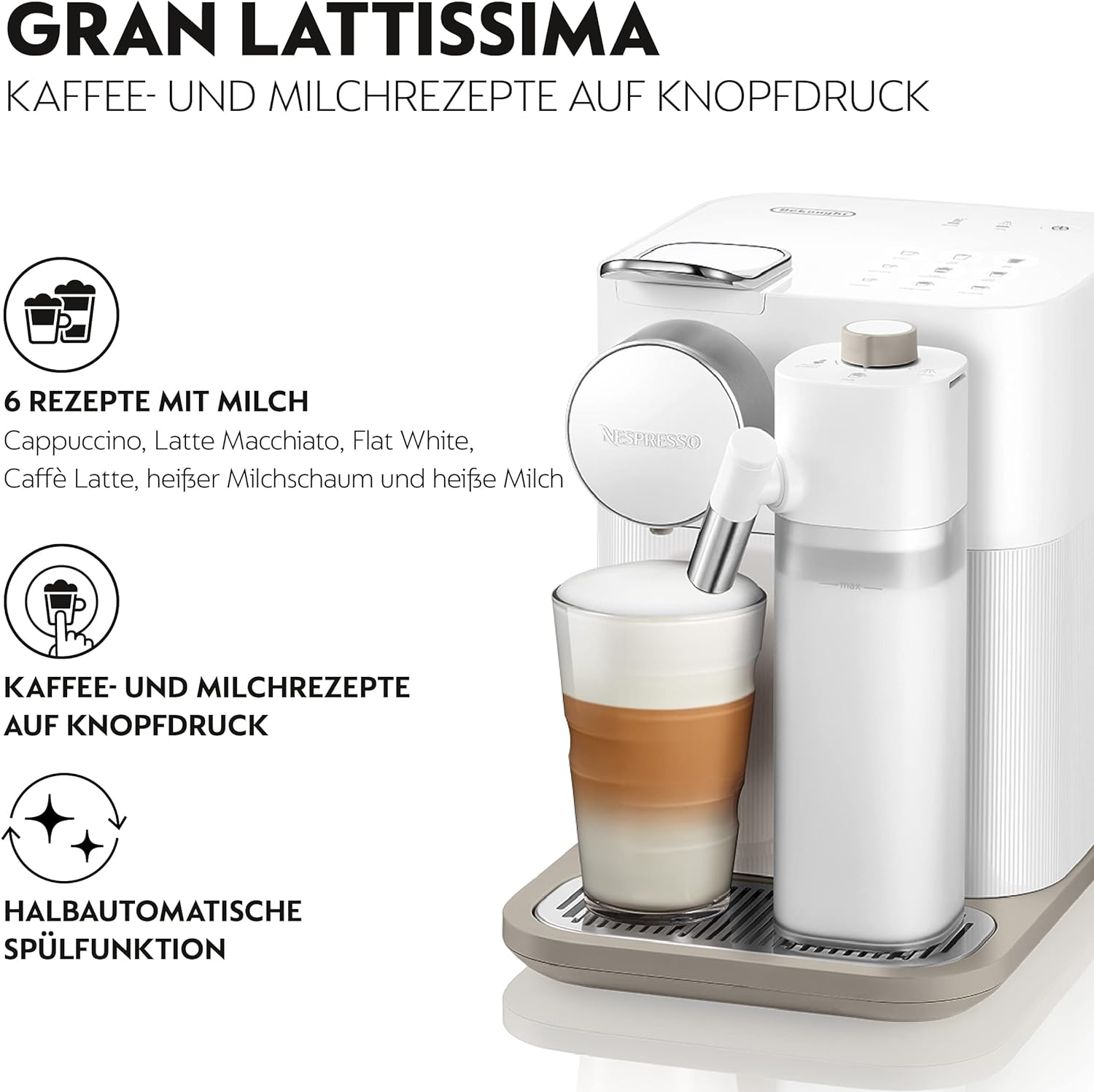 Máy pha cafe viên nén Delonghi Nespresso Gran Lattissima | EN640