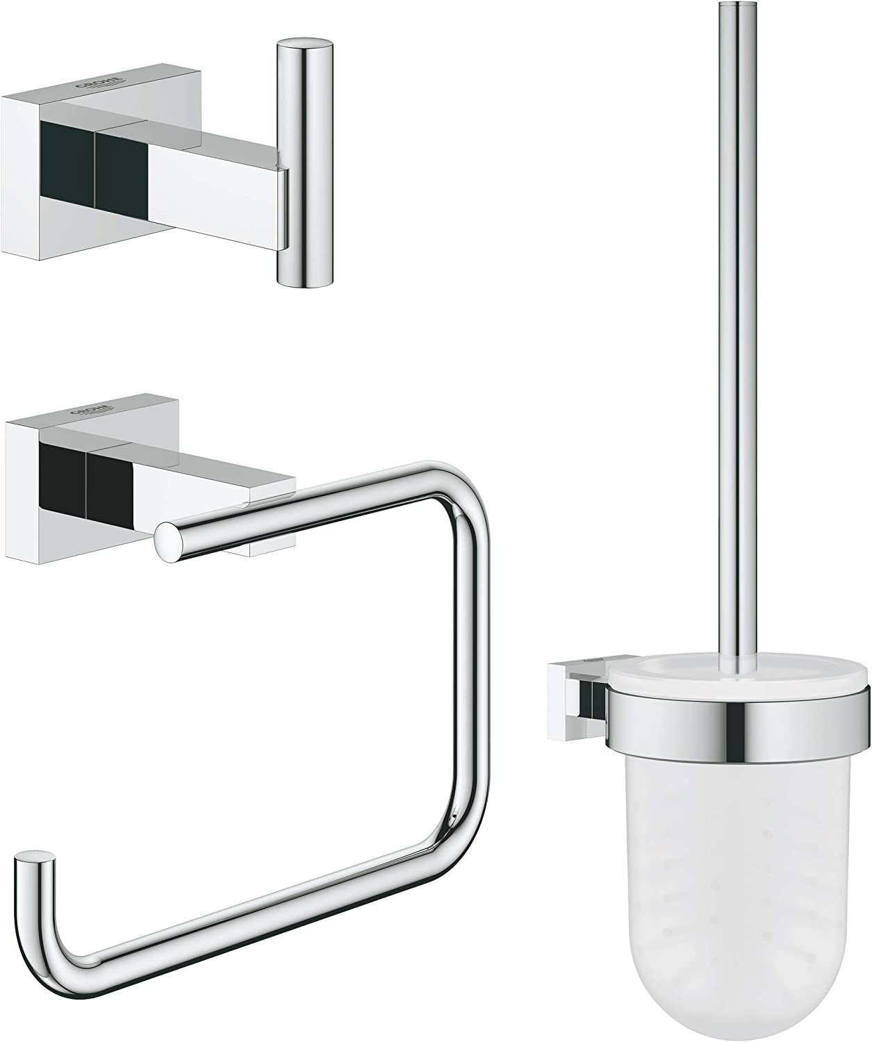 Bộ phụ kiện vệ sinh 3 món GROHE Essentials Cube WC | 40757001