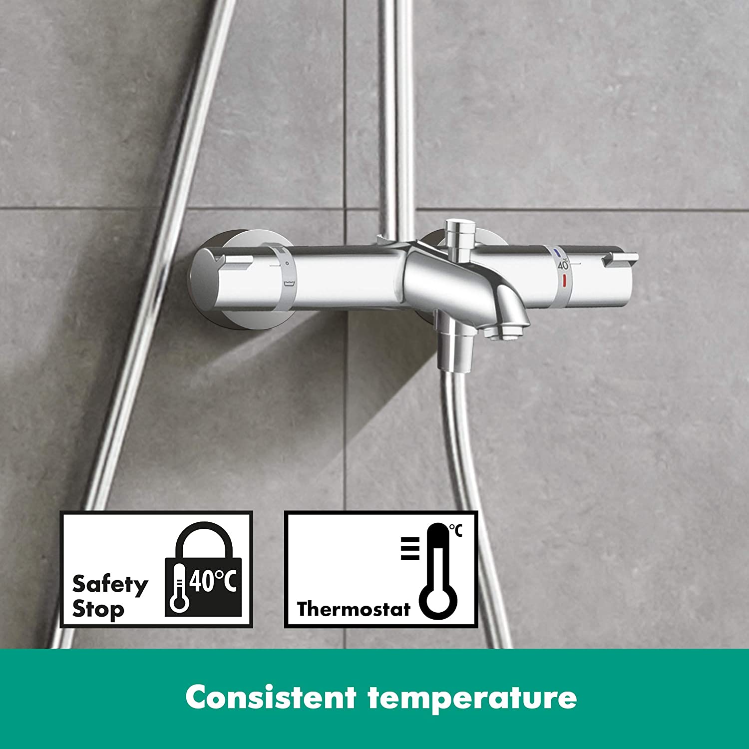 Sen cây bát vuông Hansgrohe Crometta E240 3 xả Made in Germany | 27298000