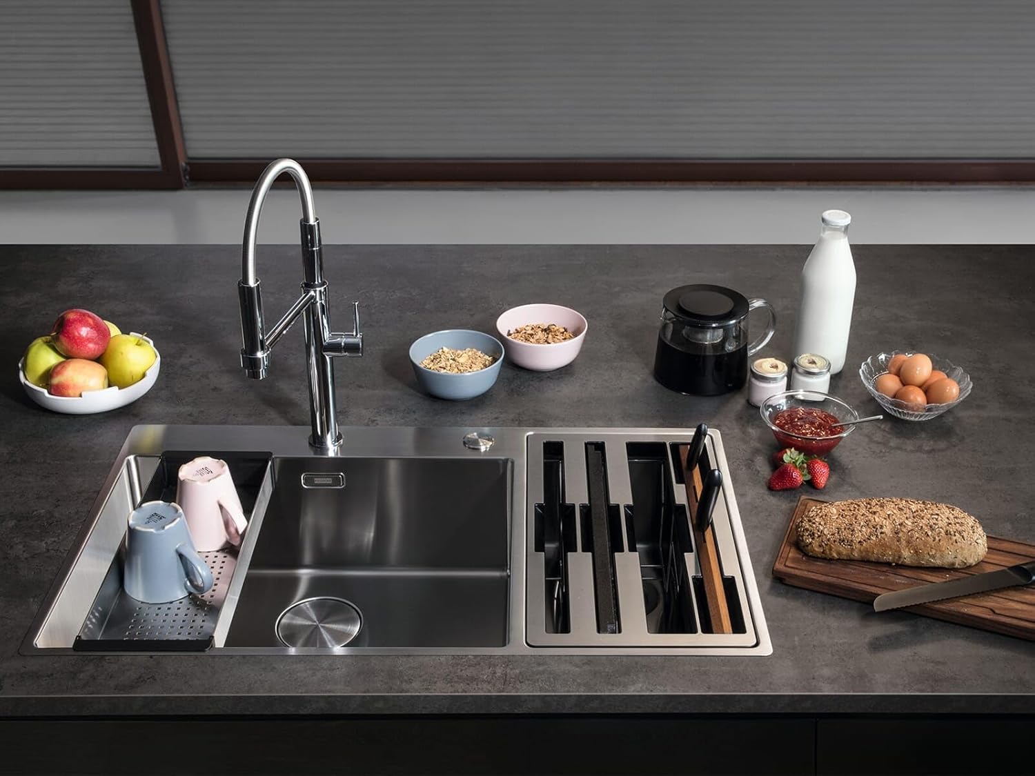 Chậu rửa bát thép không gỉ Franke Box Center | BWX 220-54-27A