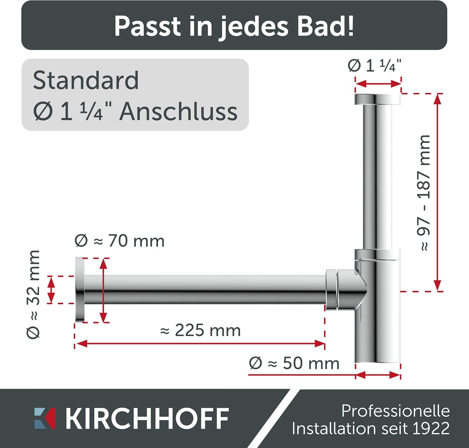 Xi phông chậu Lavabo Kirchhoff | 98166210