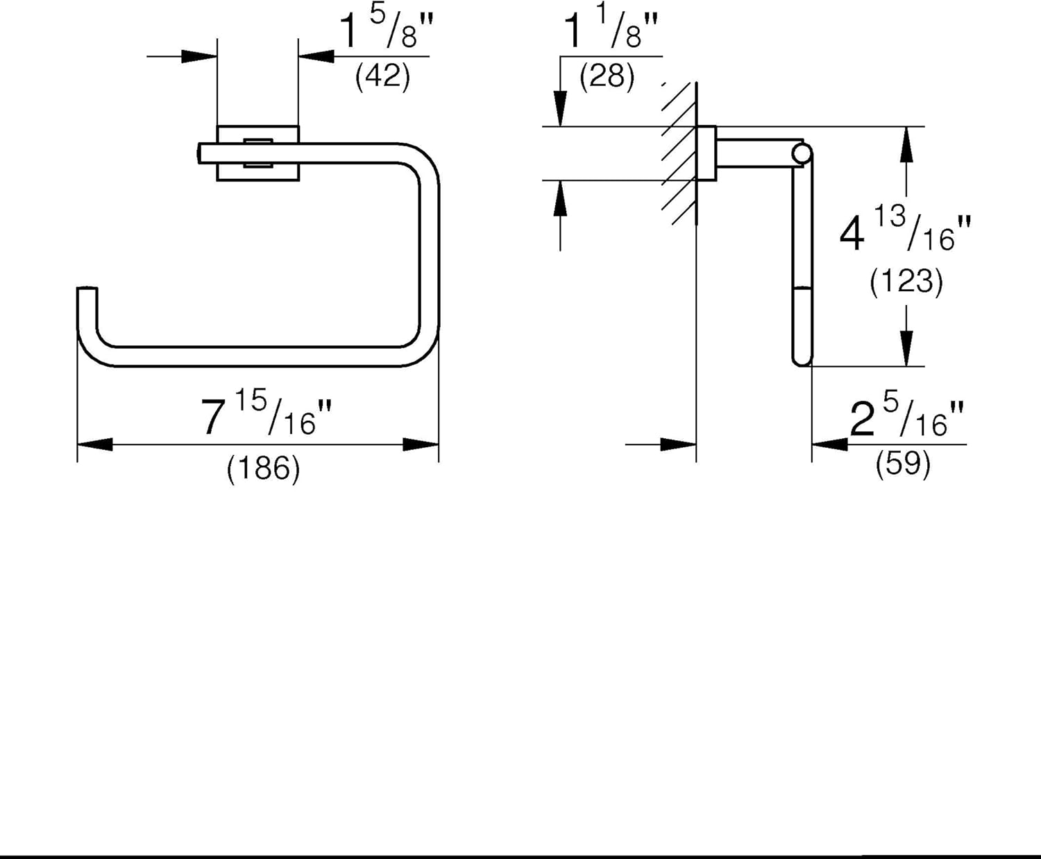 Móc treo khăn tắm Grohe Essentials Cube | 40510001