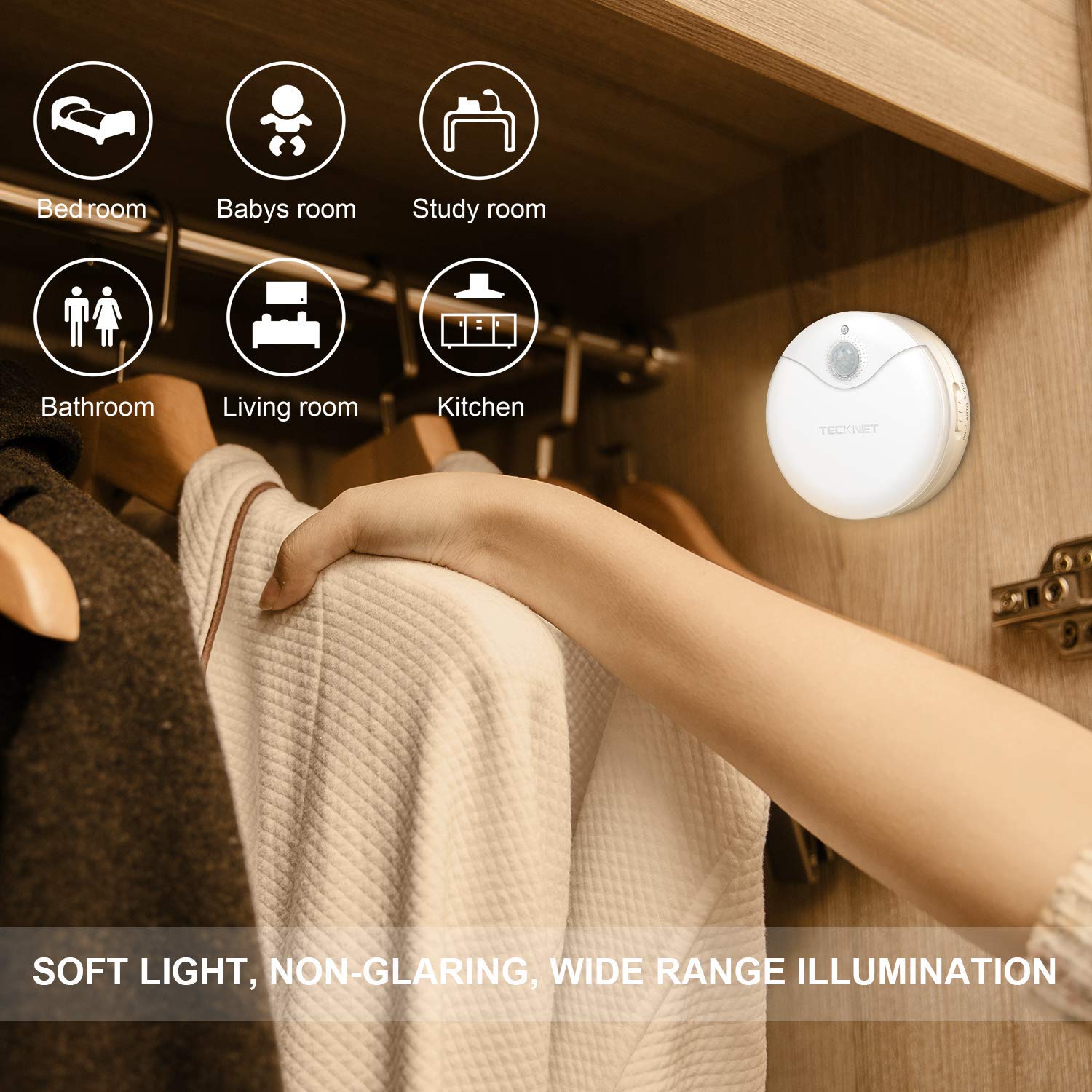 Đèn cảm ứng Tecknet | Dùng pin