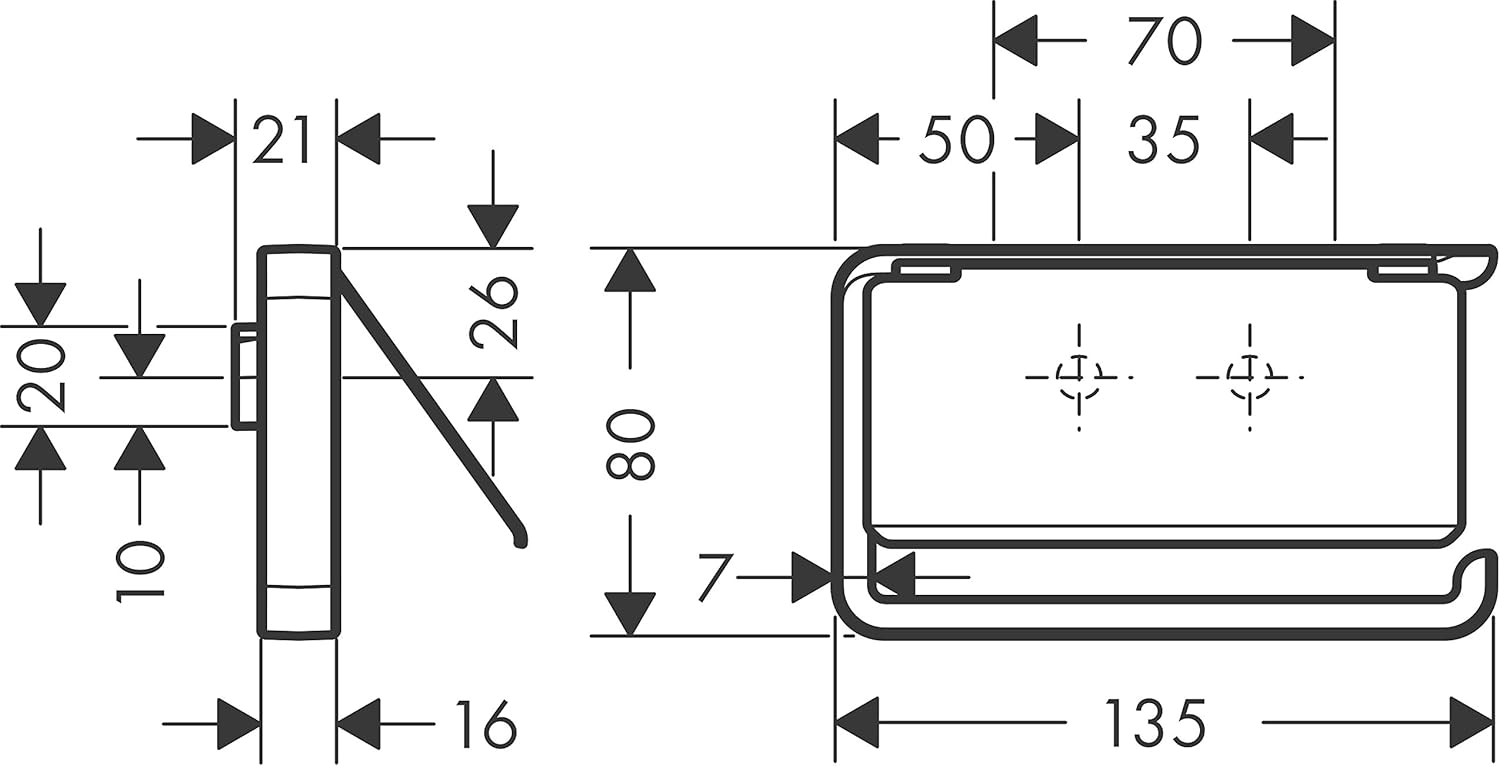 Giá để giấy vệ sinh Hansgrohe Axor | 42836000