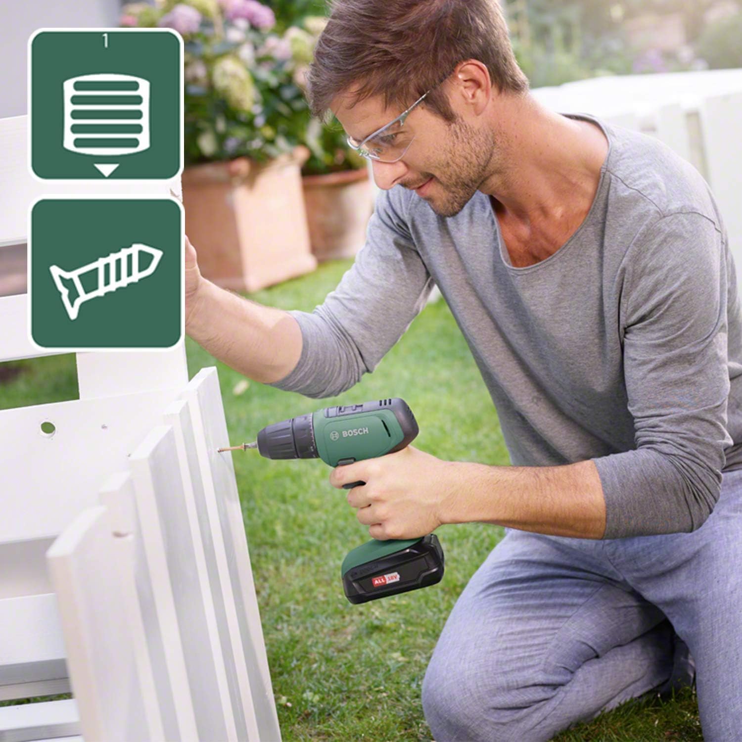 Bộ máy khoan Bosch UniversalDrill 18 | Bản 2 pin