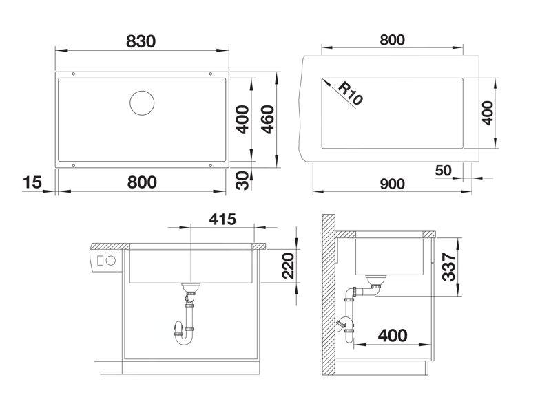 Chậu rửa bát Blanco Subline | 800U