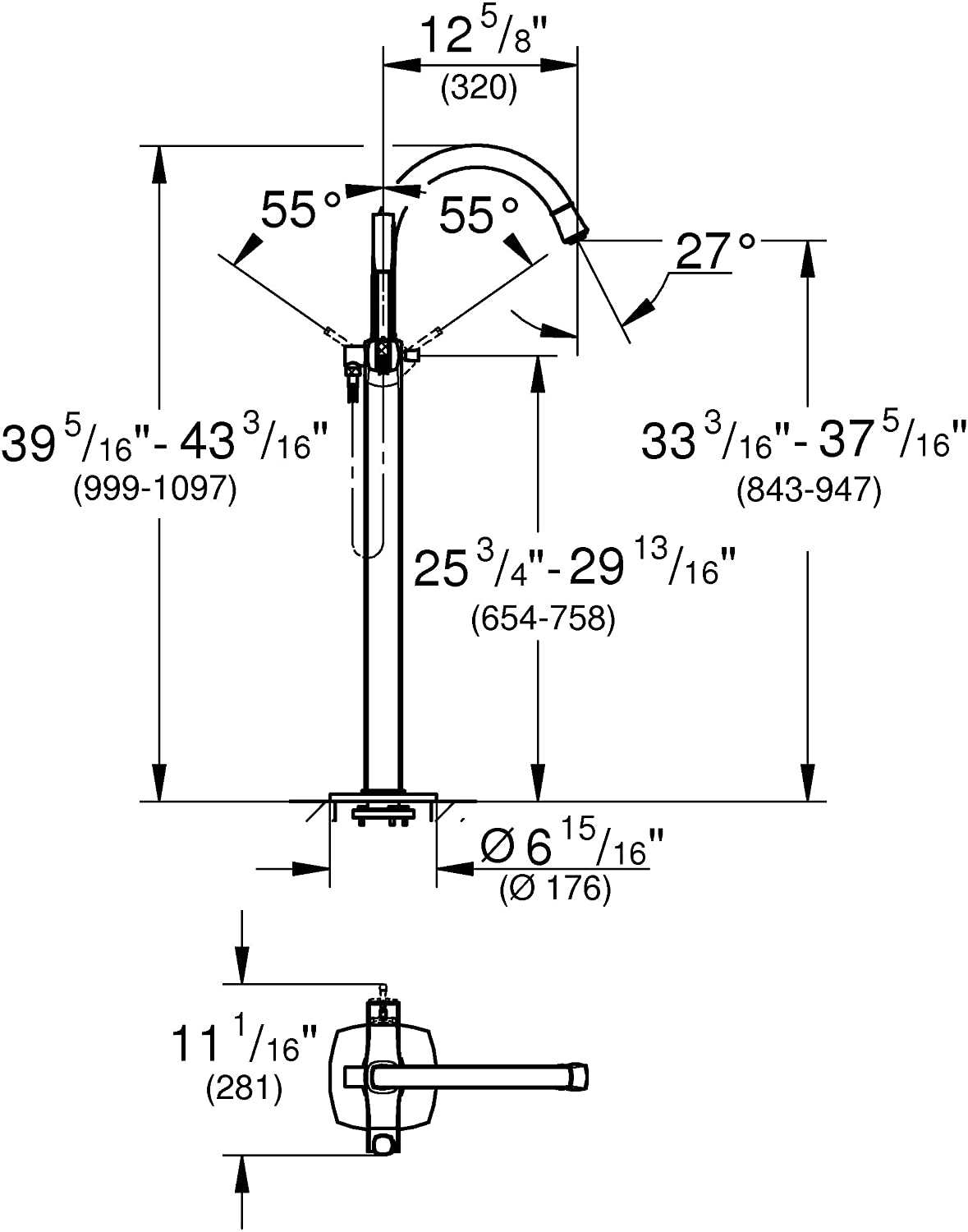 Sen tắm bồn Grohe Grandera | 23318000 + 45984001