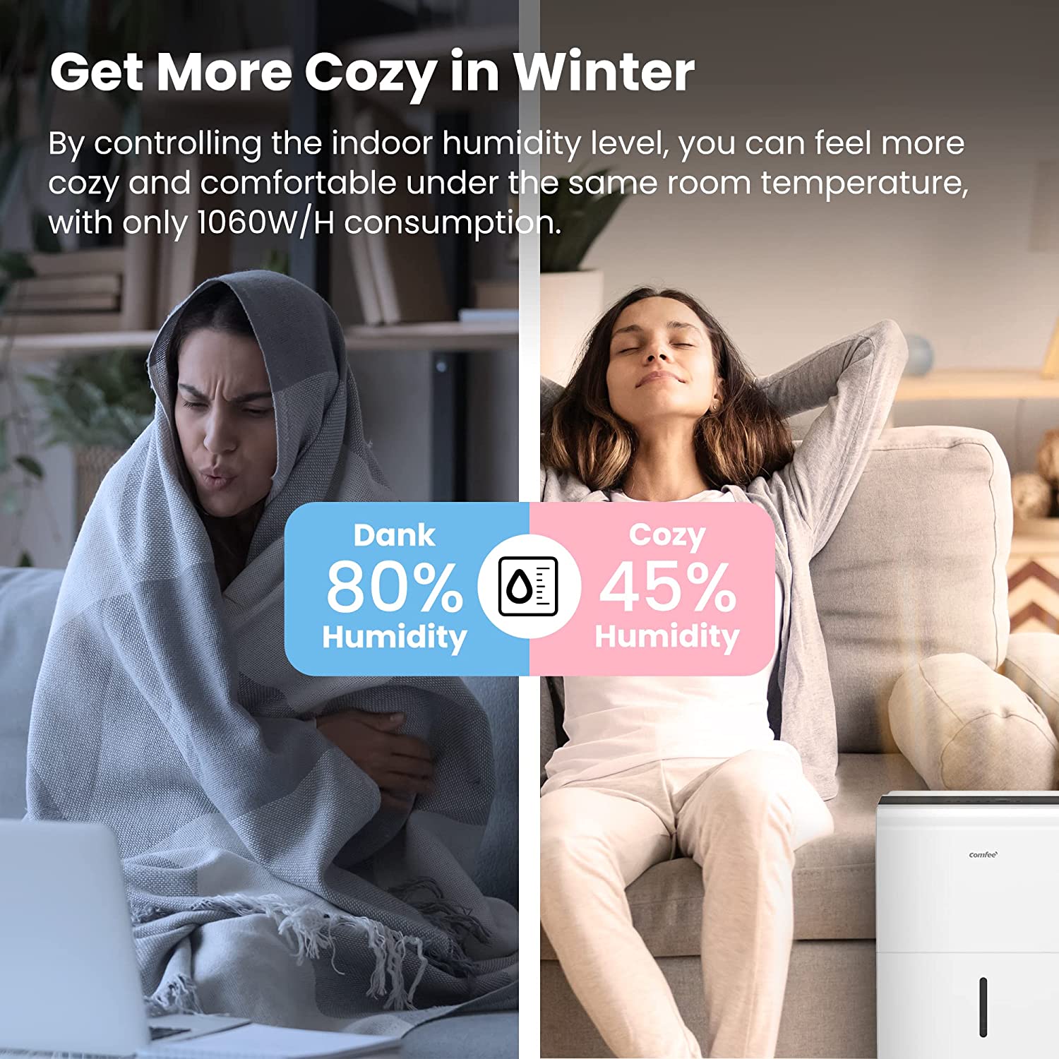 Máy hút ẩm Comfee MDDP 50L | 50DEN7