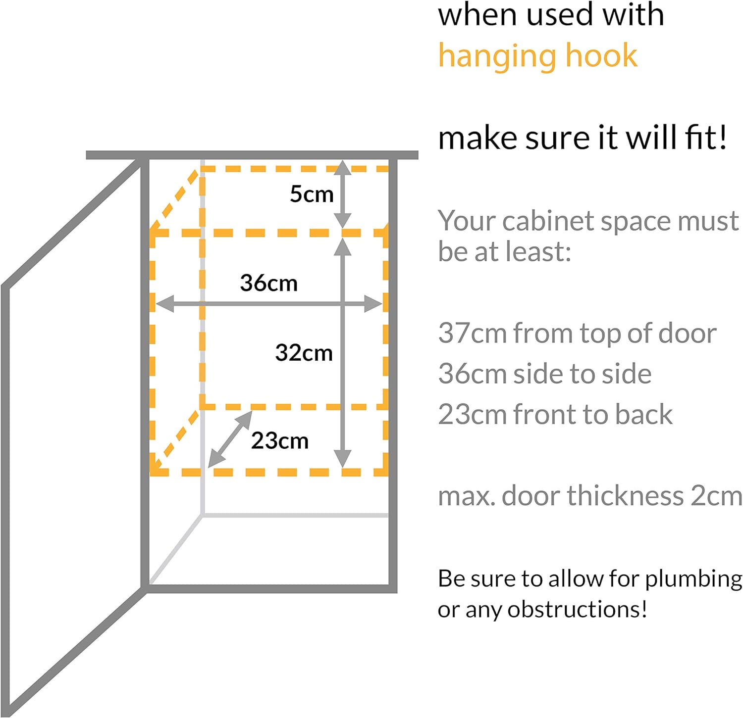 Thùng rác SimpleHuman Cupboard 10L | CW1643
