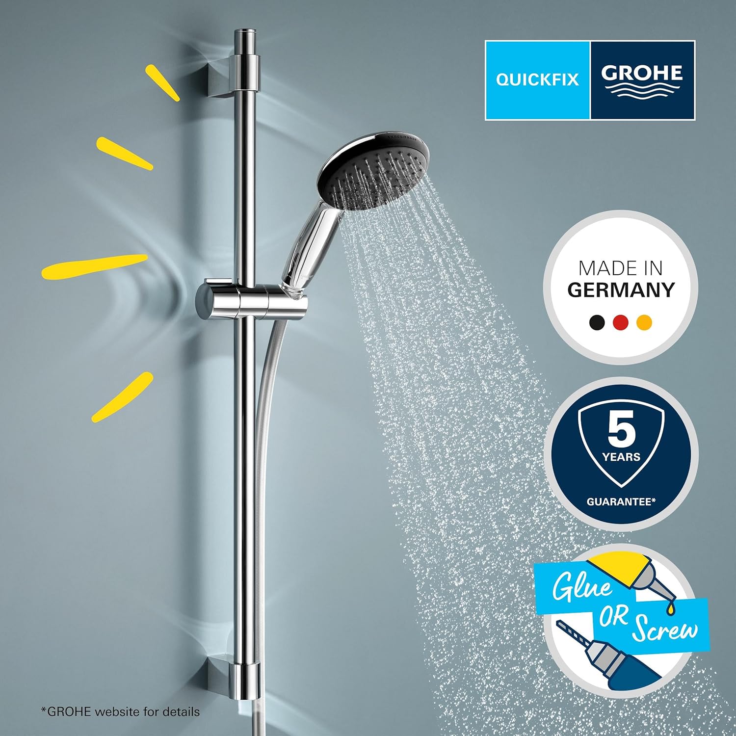 Bộ sen chỉnh nhiệt độ Grohe Grohtherm 800 | 34567000+27942001