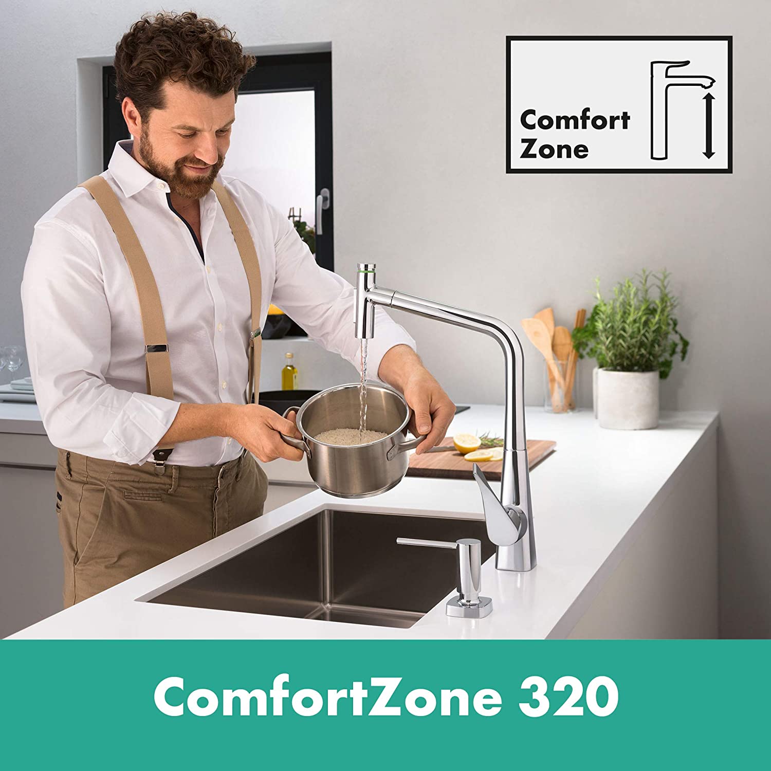 Vòi rửa bát Hansgrohe Metris M71 320 | 73816000