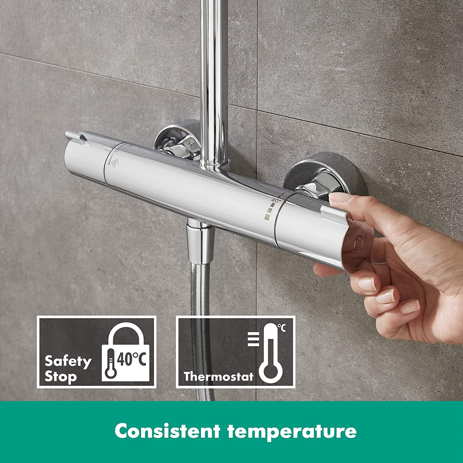 Sen cây bát vuông Hansgrohe Crometta E240 2 xả Made in Germany | 27271000