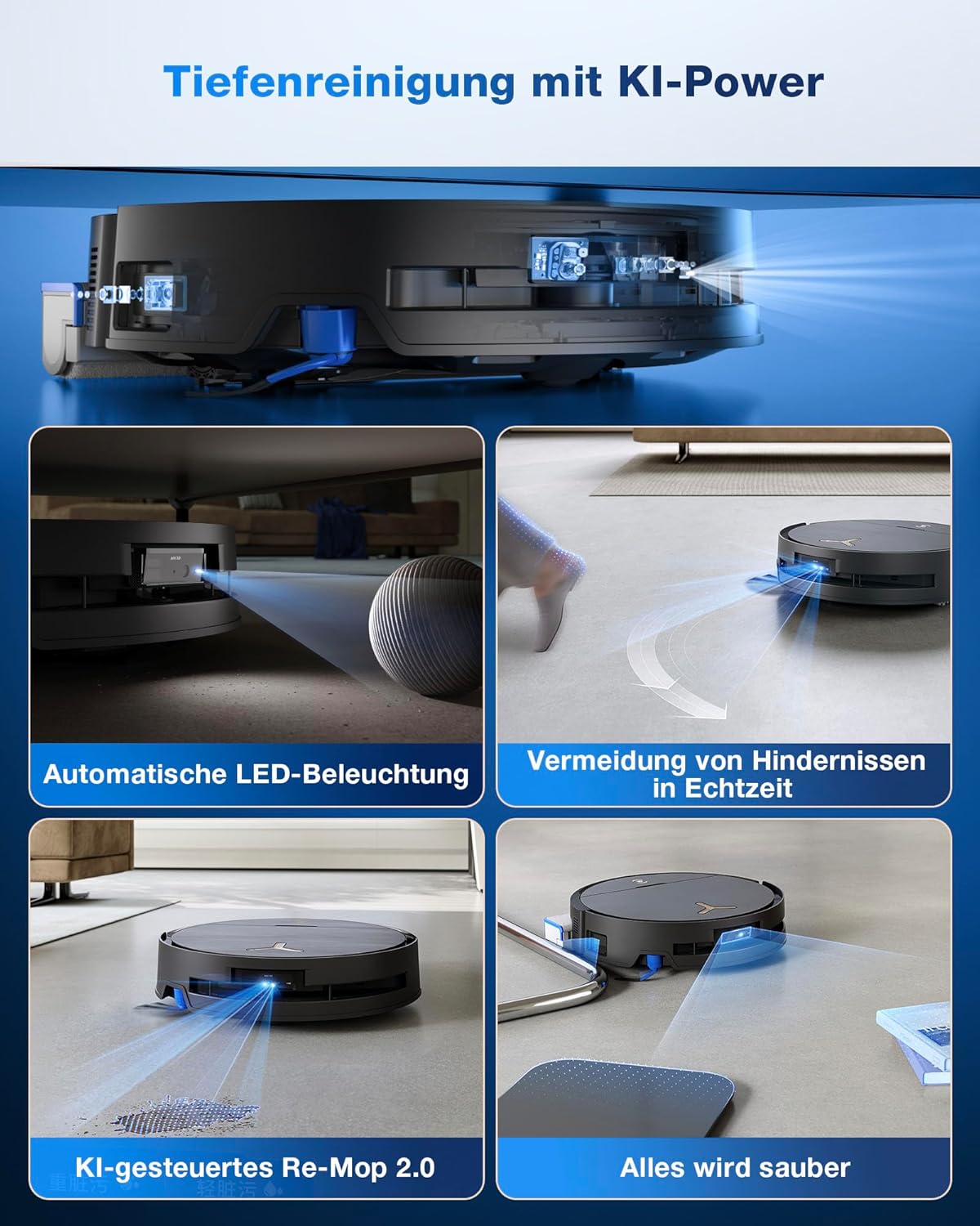 Robot hút bụi lau nhà Ecovacs | X9 Pro Omni