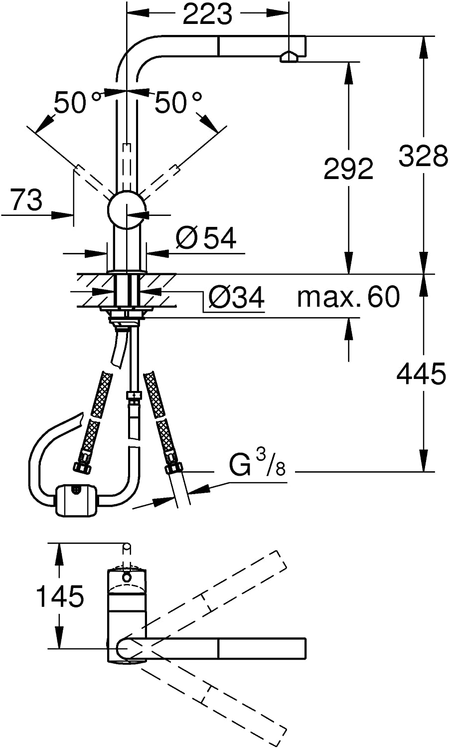 Vòi chậu rửa bát Grohe Minta | 32168000