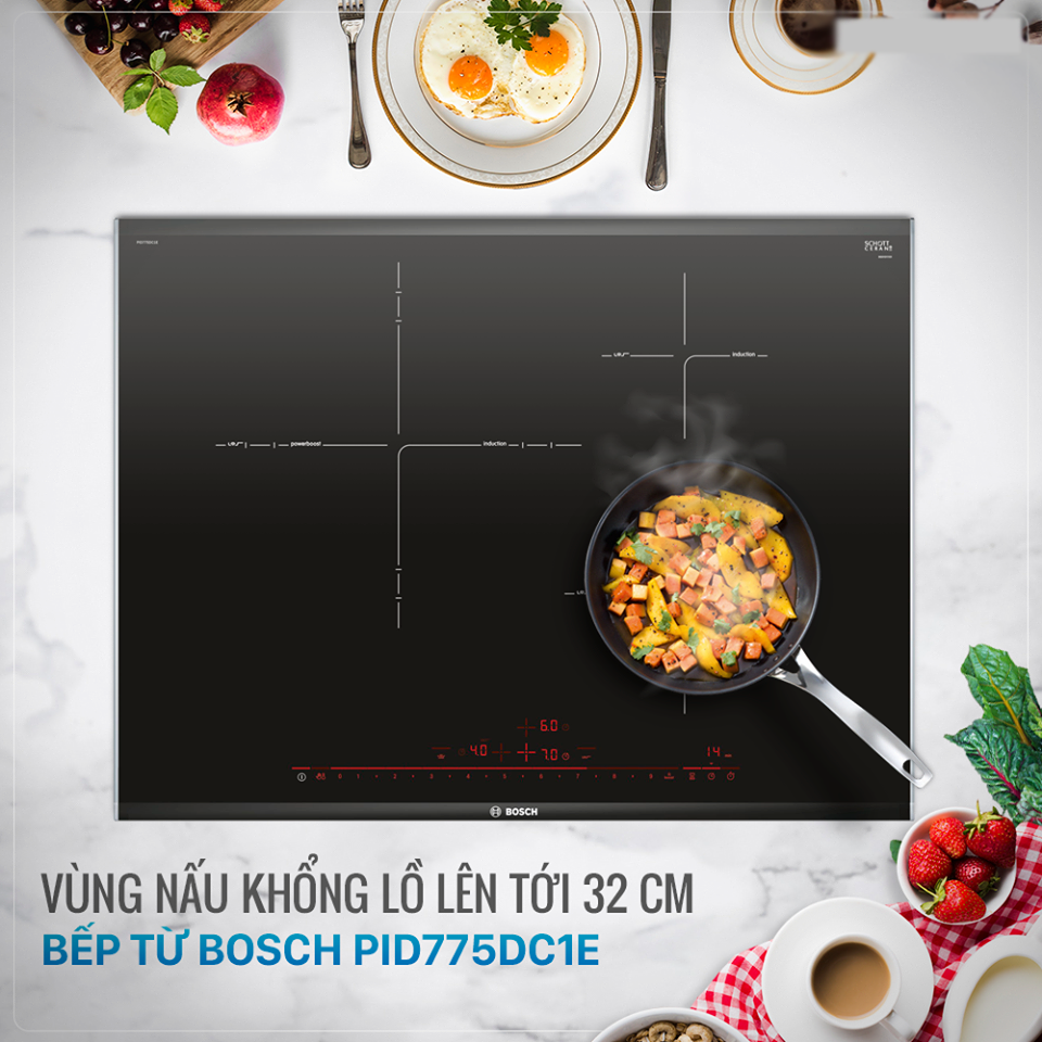 Bếp từ 3 vùng nấu Bosch Series 8 | PID775DC1E