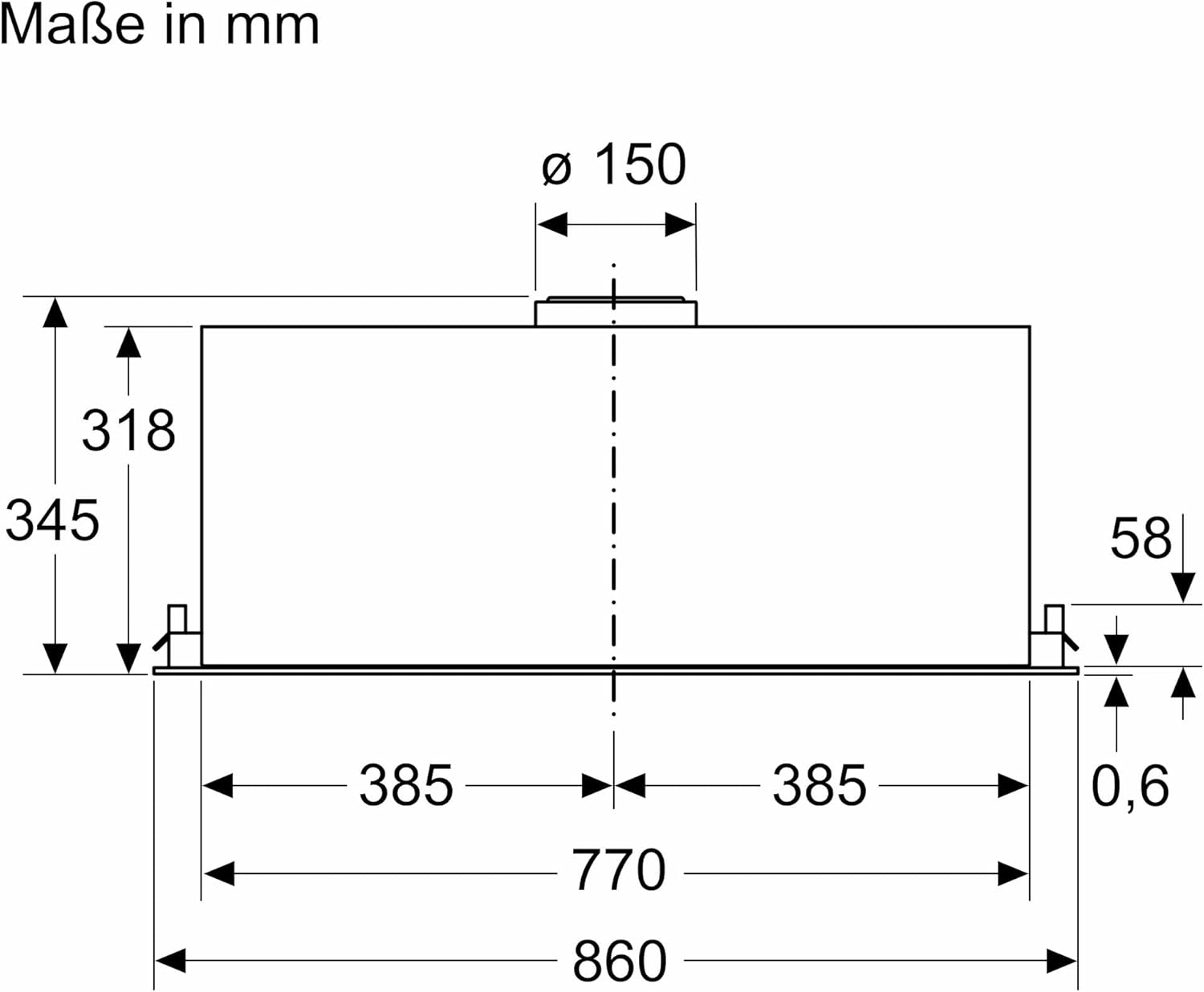Hút mùi âm tủ Bosch Series 6 size 86cm | DLN87AC50