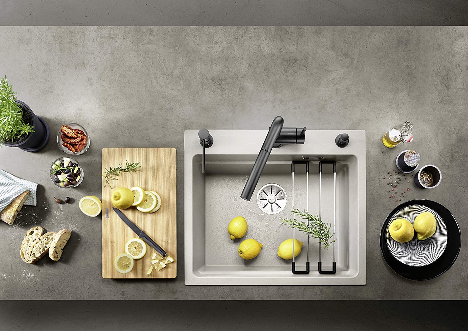 Bình đựng xà phòng rửa bát Blanco Lato Màu đen | 525789