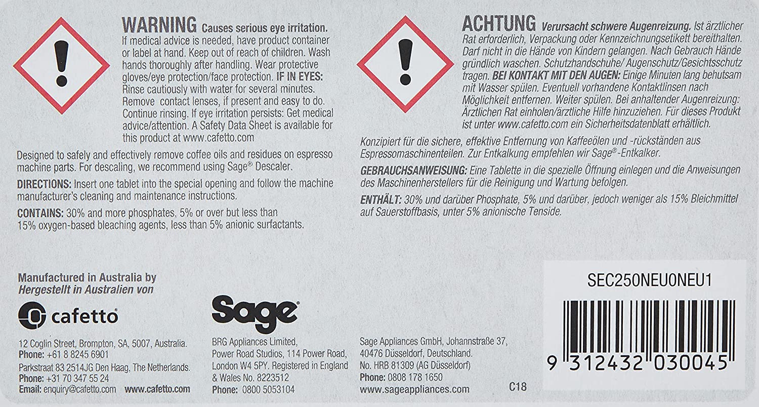 Tẩy cặn cho máy pha cafe Sage | Dạng viên