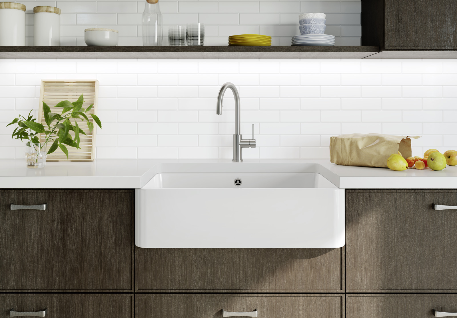 Chậu rửa bát Blanco Villae Farmhouse bằng gốm, 80x46 cm | 525163