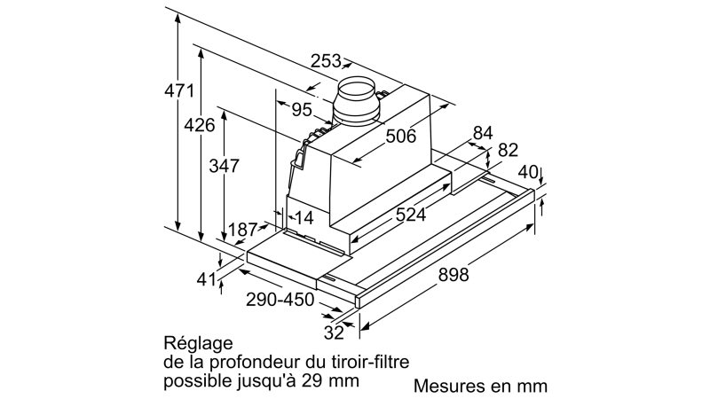 Hút mùi âm tủ Bosch Series 8 | DFS097K51