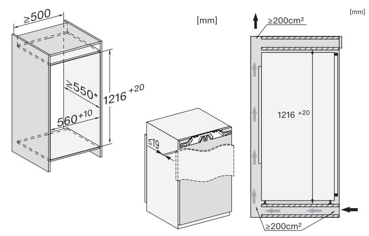 Tủ lạnh có ngăn đông âm tủ Miele | K 7348 C