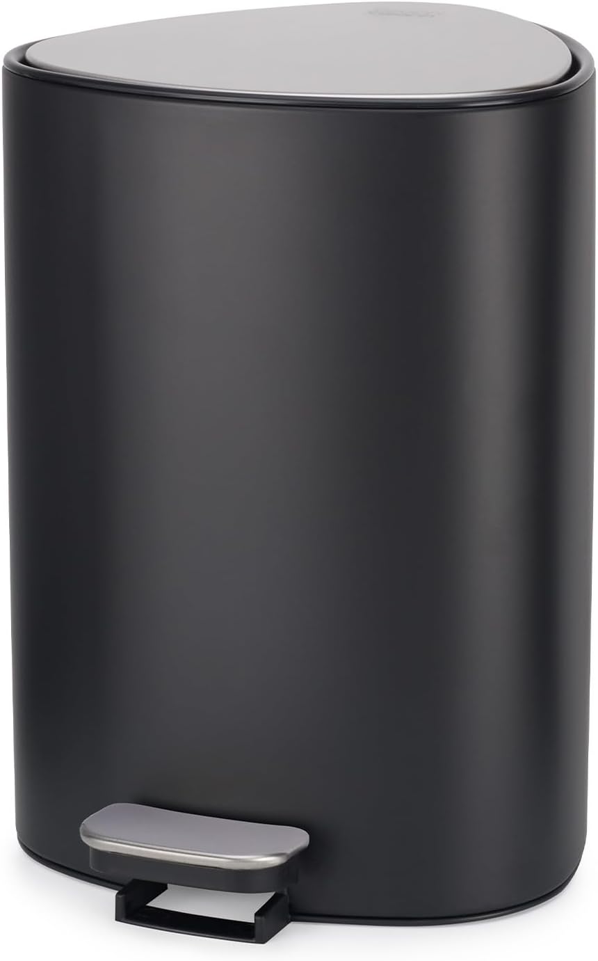 Thùng rác có bàn đạp màu đen nhám Joseph Joseph EasyStore 5L | 70595