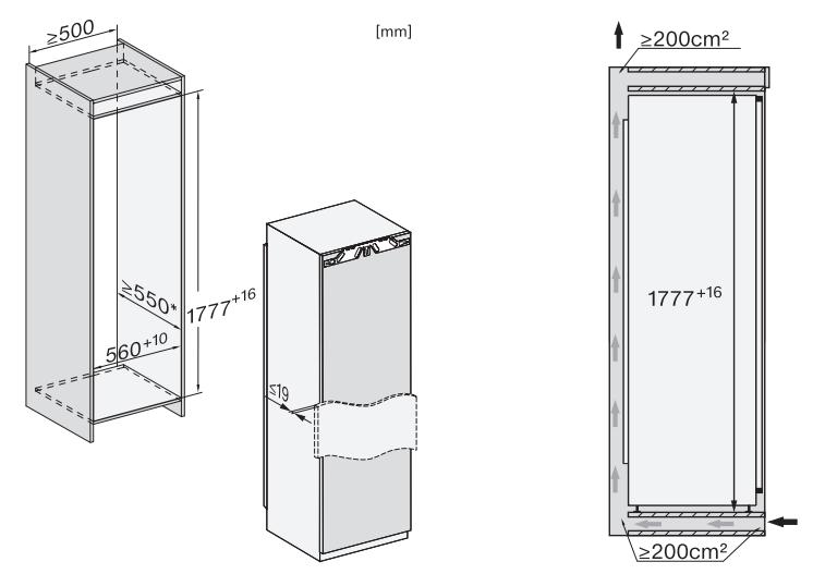 Tủ lạnh âm tủ Miele 296L | K 7797 CL