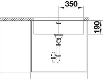 Chậu rửa bát âm 1 hố Blanco Andano 700U | 522971