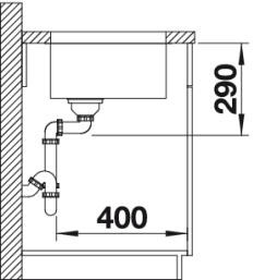 Chậu rửa bát âm 1 hố Blanco Andano 700U | 522971