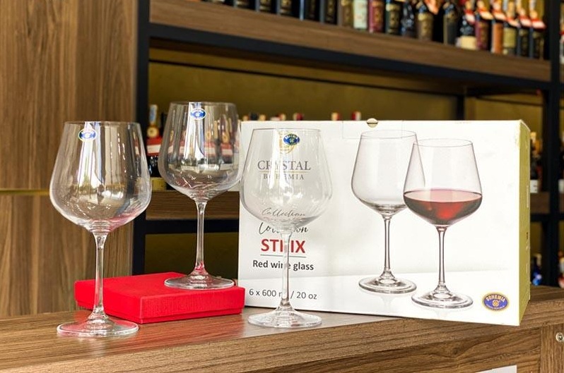 Bộ 6 ly rượu vang Bohemia Strix | 600ml