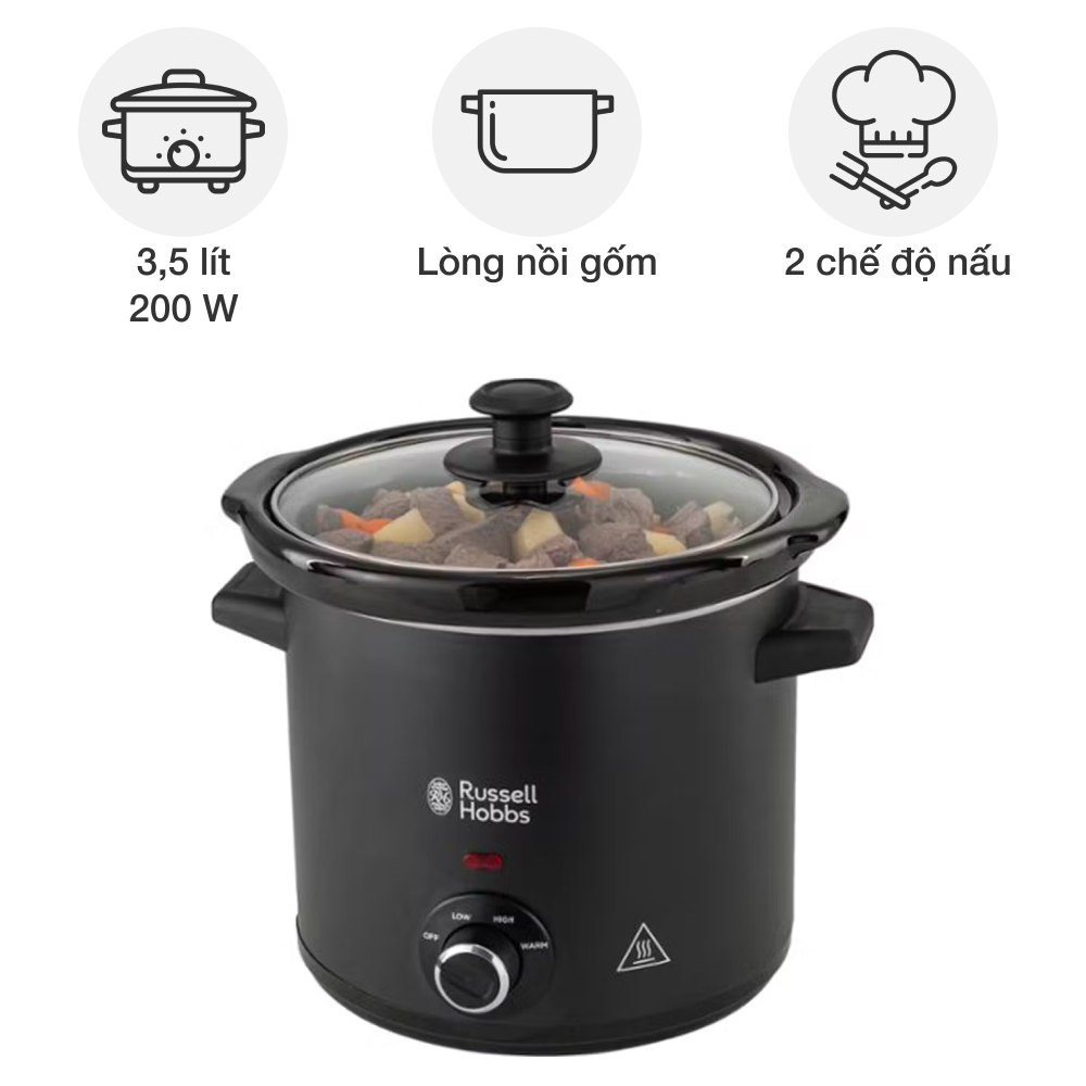 Nồi nấu chậm Russel Hobbs 3,5L Chalkboard
