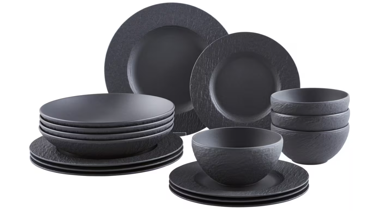 Set bát đĩa Villeroy Boch Manufacture Rock 16 món