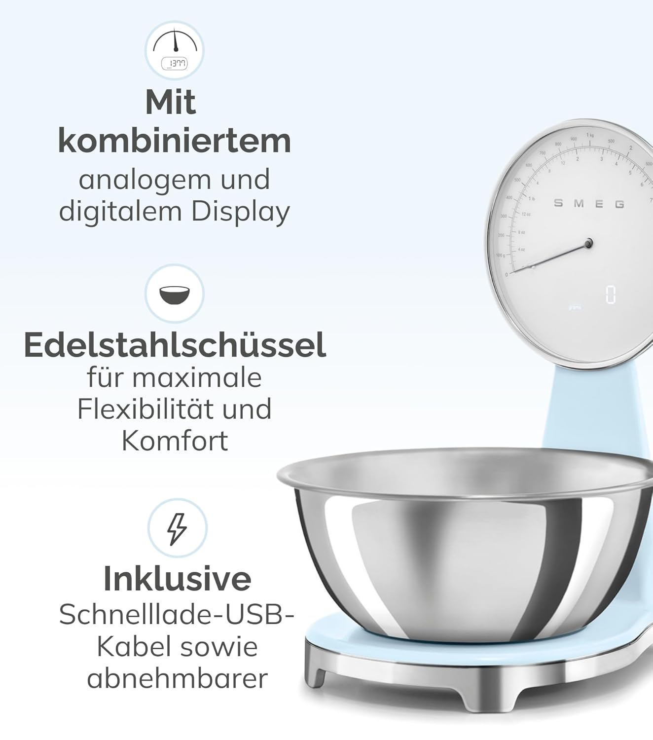 Cân điện tử và đồng hồ cơ SMEG | KSF01