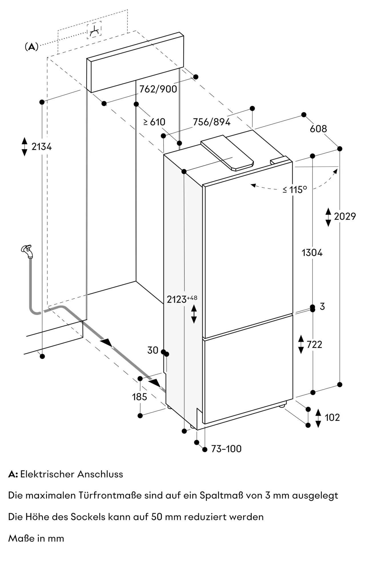 Tủ lạnh kết hợp ngăn đông Vario Cooling Expressive | RVB497190