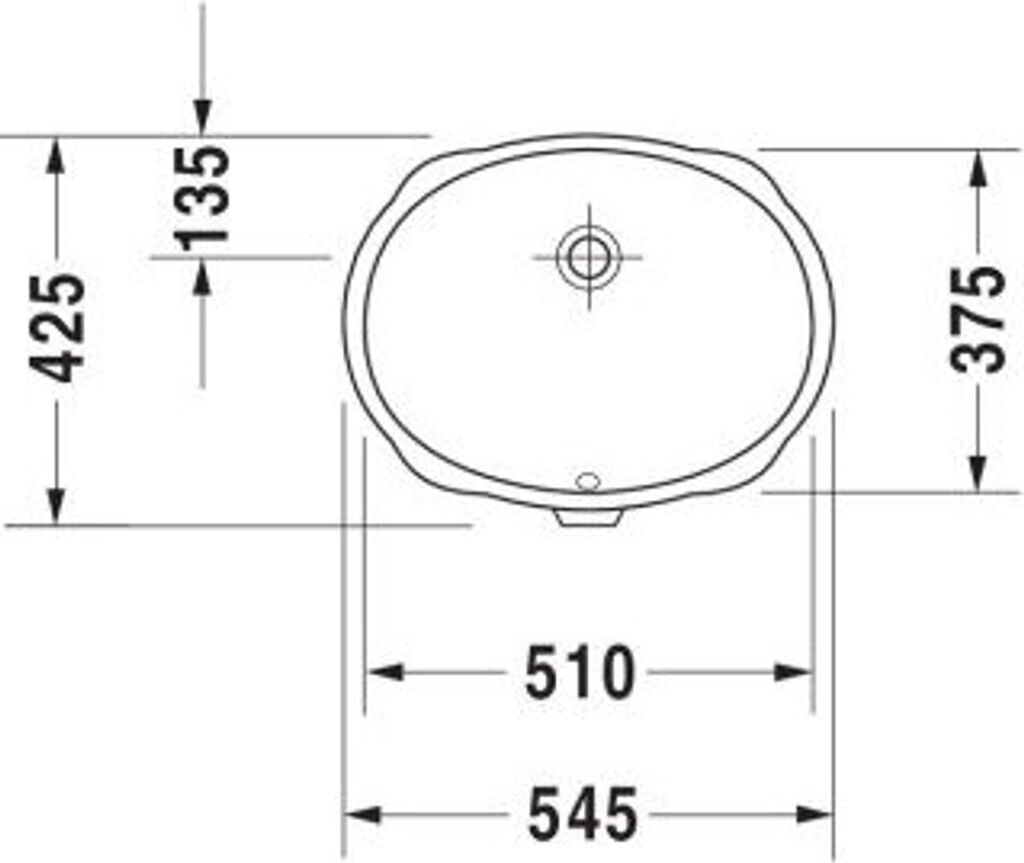 Chậu lavabo âm bàn Duravit Design Classics với WonderGliss | 04665100001