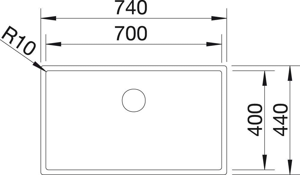 Chậu rủa bát Blanco Claron 700U | 523387