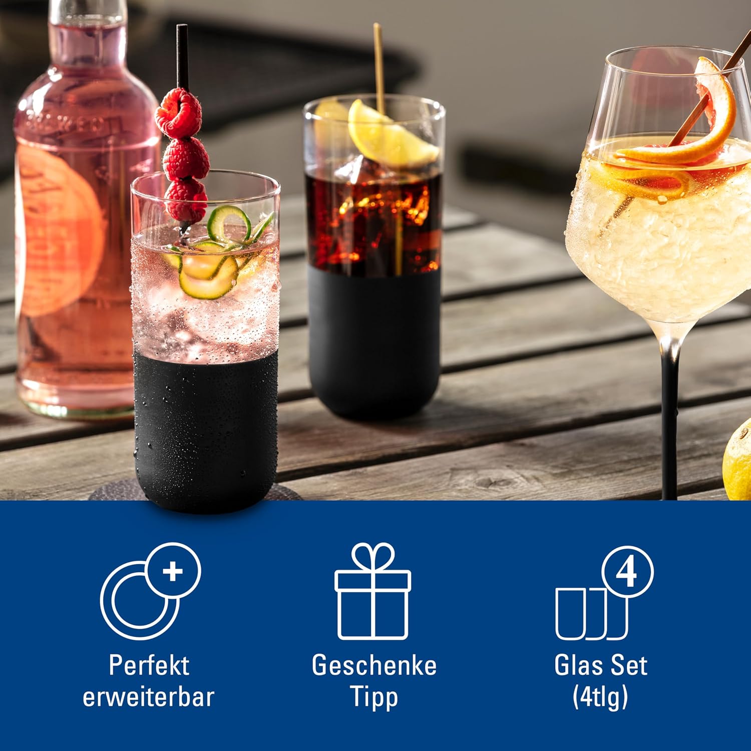 Set 4 cốc Villeroy & Boch Manufacture Rock Longdrinkbecher | 300ml